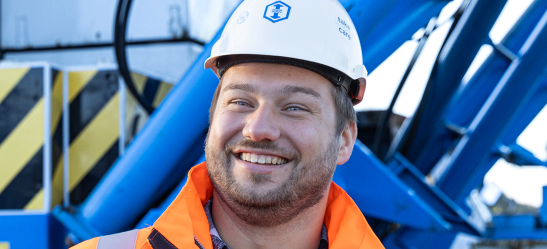 Werkvoorbereider Tommy van Arkel op een infra project van Ballast Nedam