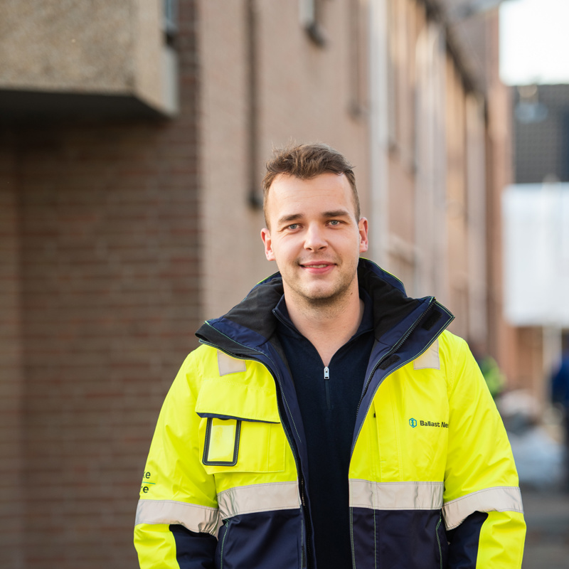 Maarten van Houtum, senior projectcoördinator bij Ballast Nedam Zuid, op projectbezoek